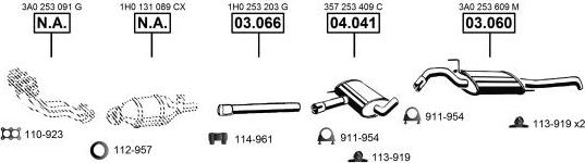 Asmet VA034100 - Система випуску ОГ autocars.com.ua