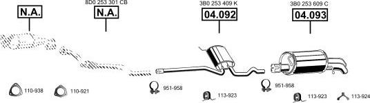 Asmet VA034105 - Система випуску ОГ autocars.com.ua