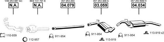 Asmet VA034190 - Система випуску ОГ autocars.com.ua