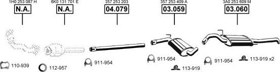 Asmet VA034195 - Система випуску ОГ autocars.com.ua