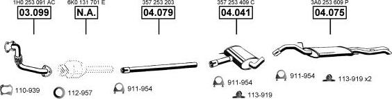 Asmet VA034200 - Система випуску ОГ autocars.com.ua