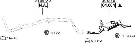 Asmet VA034500 - Система випуску ОГ autocars.com.ua