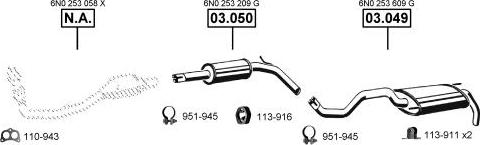 Asmet VA035000 - Система випуску ОГ autocars.com.ua