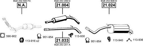 Asmet VA035170 - Система випуску ОГ autocars.com.ua
