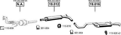 Asmet VA035490 - Система випуску ОГ autocars.com.ua