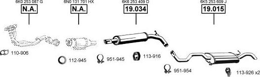 Asmet VA035590 - Система випуску ОГ autocars.com.ua