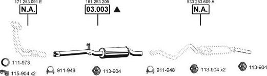 Asmet VA035935 - Система випуску ОГ autocars.com.ua