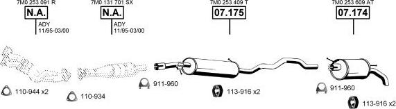 Asmet VA036105 - Система випуску ОГ autocars.com.ua