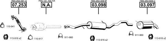 Asmet VA036185 - Система випуску ОГ autocars.com.ua