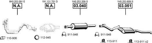 Asmet VA036510 - Система випуску ОГ autocars.com.ua