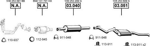 Asmet VA036515 - Система випуску ОГ autocars.com.ua