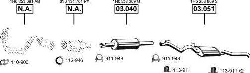 Asmet VA036550 - Система випуску ОГ autocars.com.ua