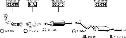 Asmet VA036580 - Система випуску ОГ autocars.com.ua