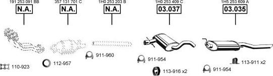 Asmet VA036620 - Система випуску ОГ autocars.com.ua