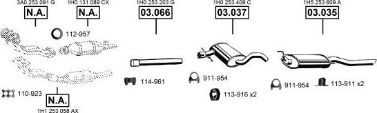 Asmet VA036630 - Система випуску ОГ autocars.com.ua