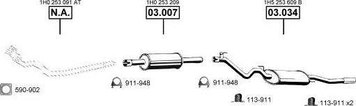 Asmet VA036700 - Система випуску ОГ autocars.com.ua