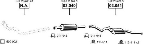 Asmet VA036710 - Система випуску ОГ autocars.com.ua