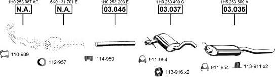 Asmet VA036730 - Система випуску ОГ autocars.com.ua