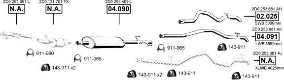 Asmet VA038100 - Система випуску ОГ autocars.com.ua