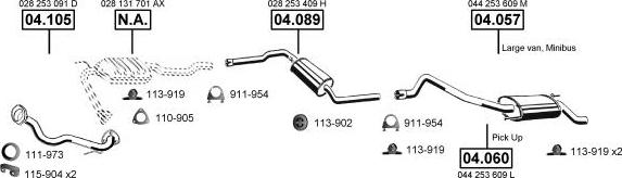 Asmet VA038505 - Система випуску ОГ autocars.com.ua