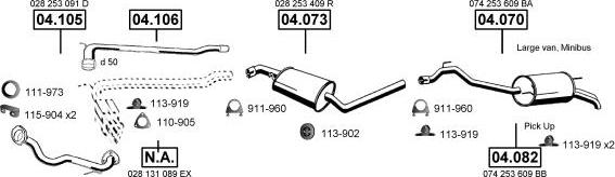 Asmet VA038700 - Система випуску ОГ autocars.com.ua