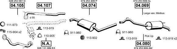 Asmet VA038750 - Система випуску ОГ autocars.com.ua