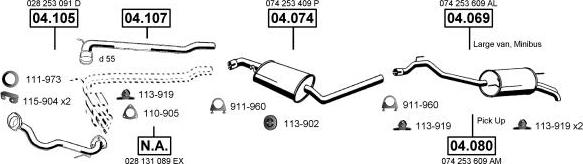 Asmet VA038760 - Система випуску ОГ autocars.com.ua