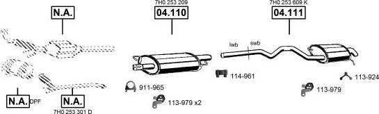 Asmet VA038900 - Система випуску ОГ autocars.com.ua