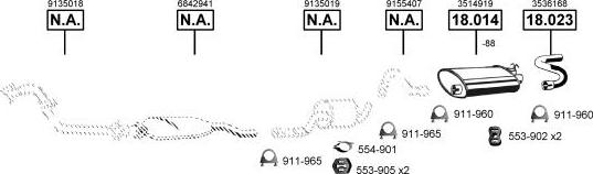Asmet VO185585 - Система випуску ОГ autocars.com.ua