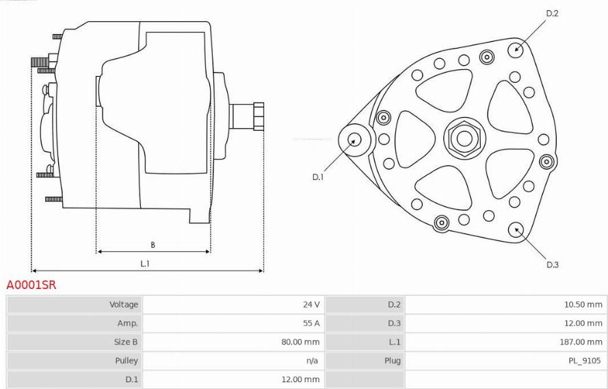 AS-PL A0001SR - Генератор avtokuzovplus.com.ua