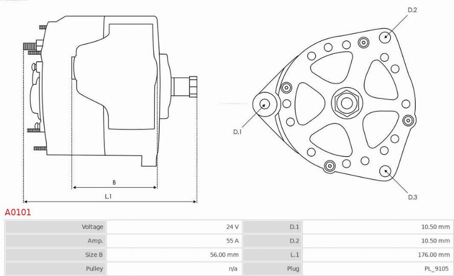 AS-PL A0101 - Генератор autocars.com.ua