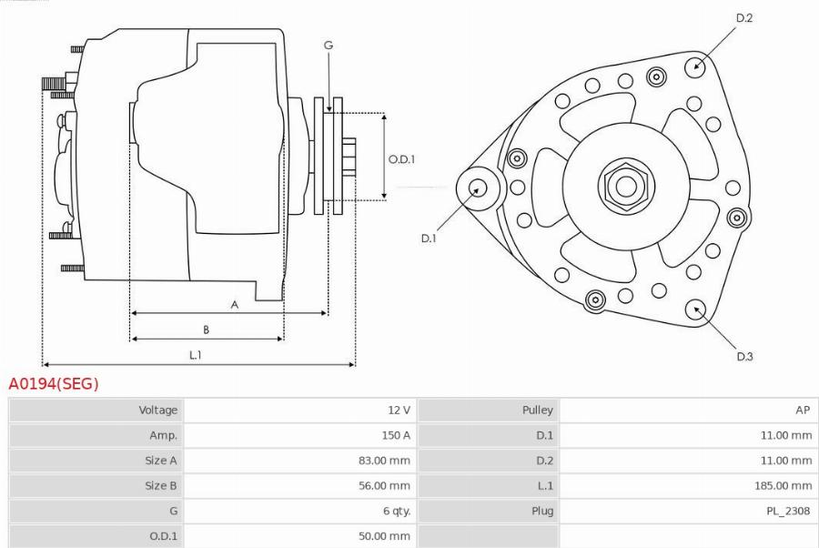 AS-PL A0194(SEG) - Генератор autodnr.net