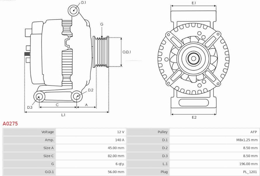 AS-PL A0275 - Генератор autodnr.net