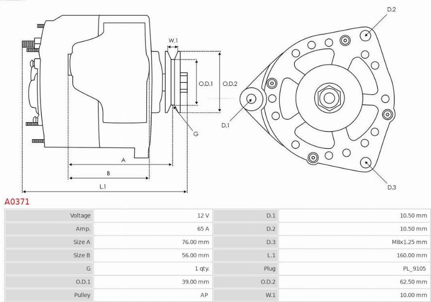 AS-PL A0371 - Генератор autodnr.net