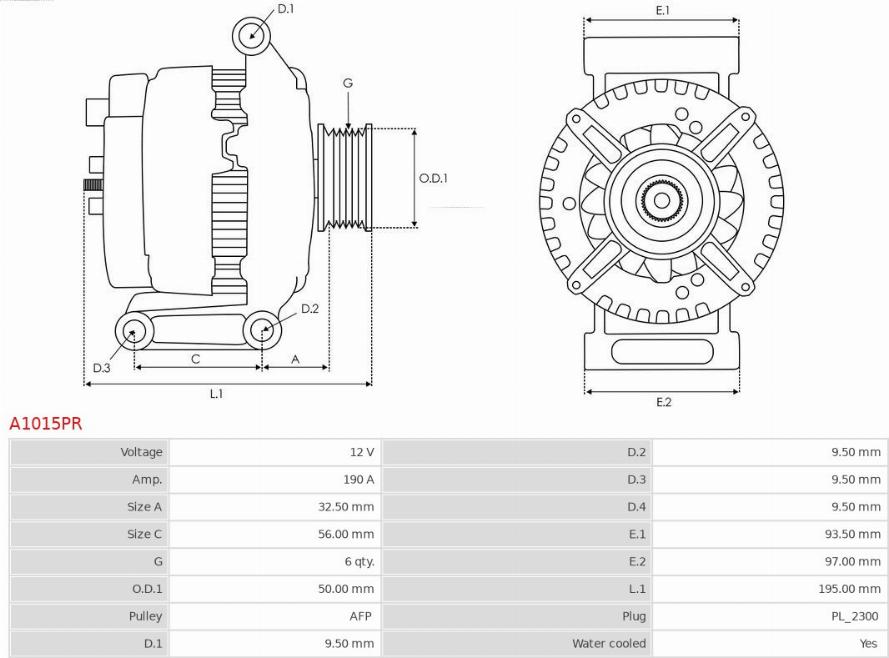 AS-PL A1015PR - Генератор autocars.com.ua