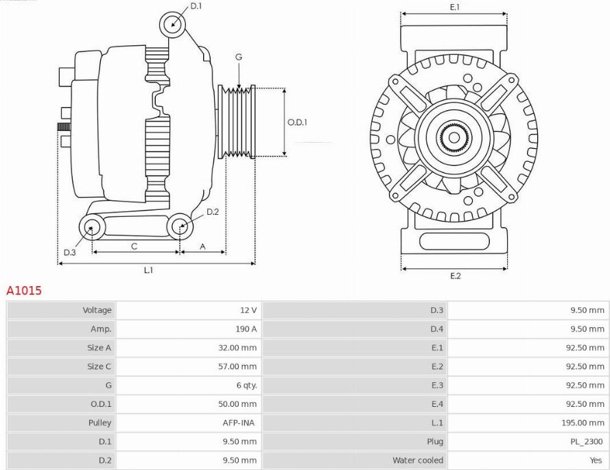 AS-PL A1015 - Генератор avtokuzovplus.com.ua