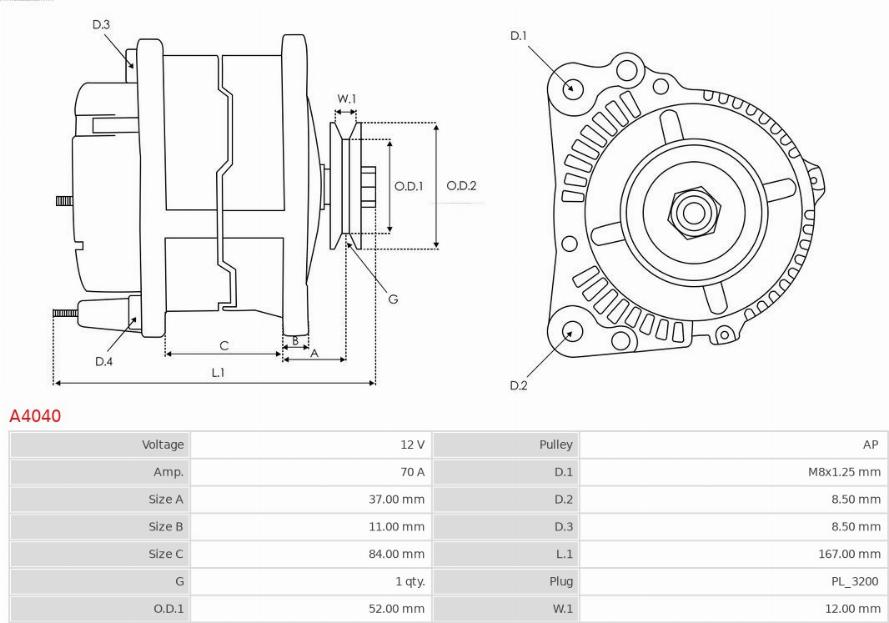 AS-PL A4040 - Генератор autocars.com.ua