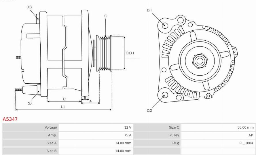 AS-PL A5347 - Генератор autodnr.net