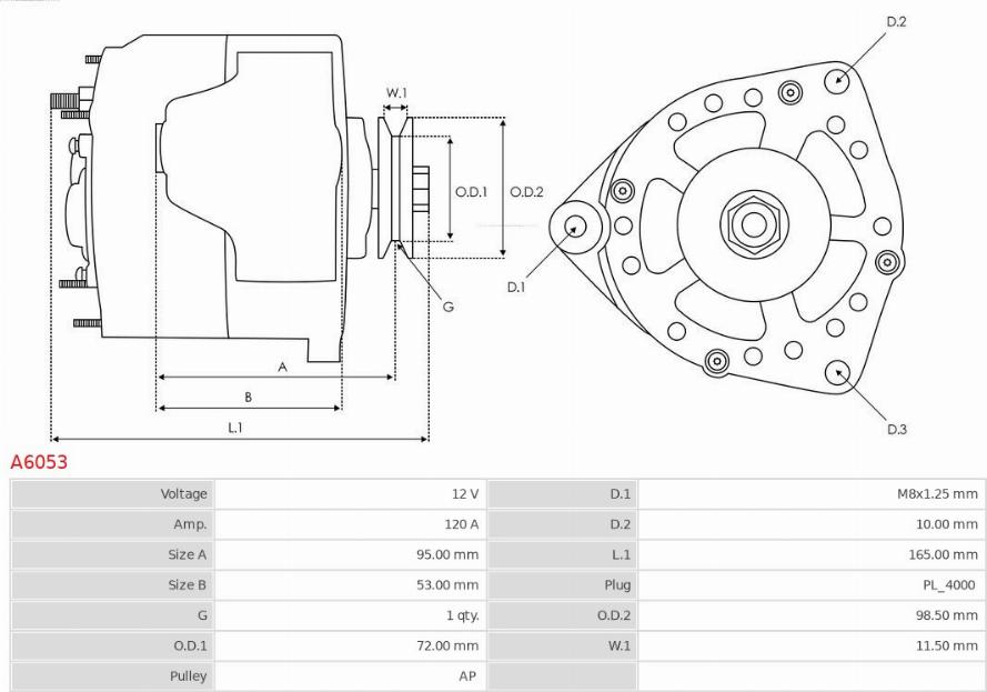 AS-PL A6053 - Генератор avtokuzovplus.com.ua