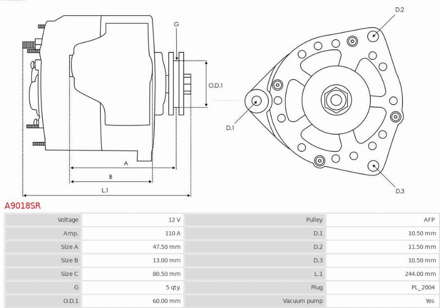 AS-PL A9018SR - Генератор avtokuzovplus.com.ua