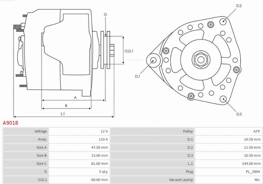 AS-PL A9018 - Генератор autodnr.net