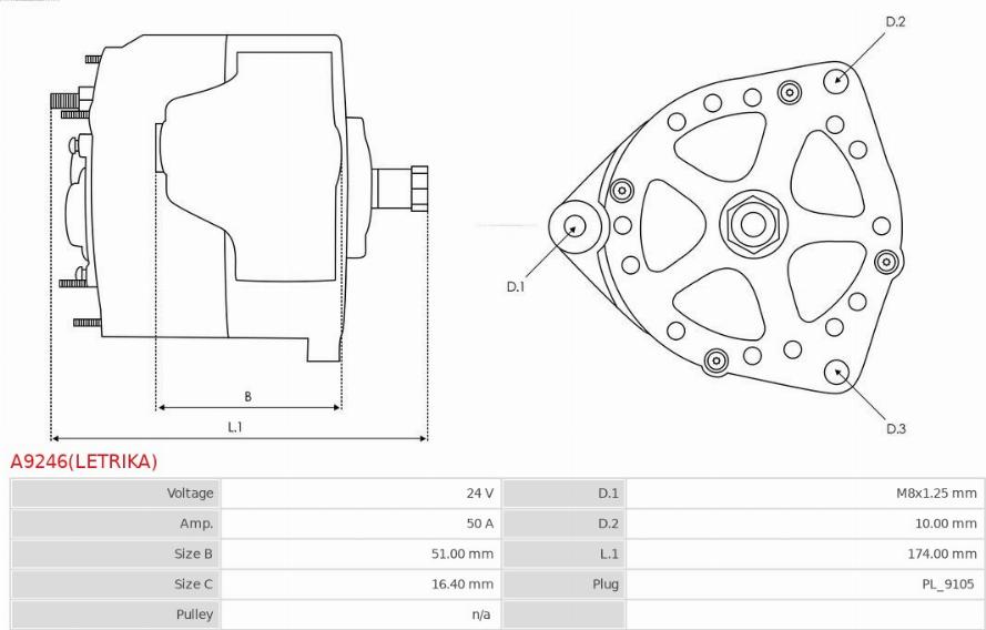 AS-PL A9246(LETRIKA) - Генератор autodnr.net