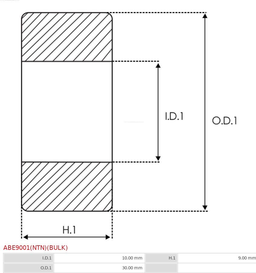 AS-PL ABE9001(NTN)(BULK) - Підшипник autocars.com.ua