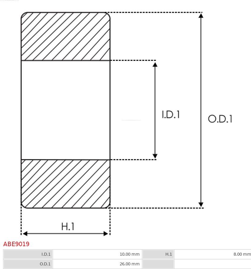 AS-PL ABE9019 - Подшипник avtokuzovplus.com.ua