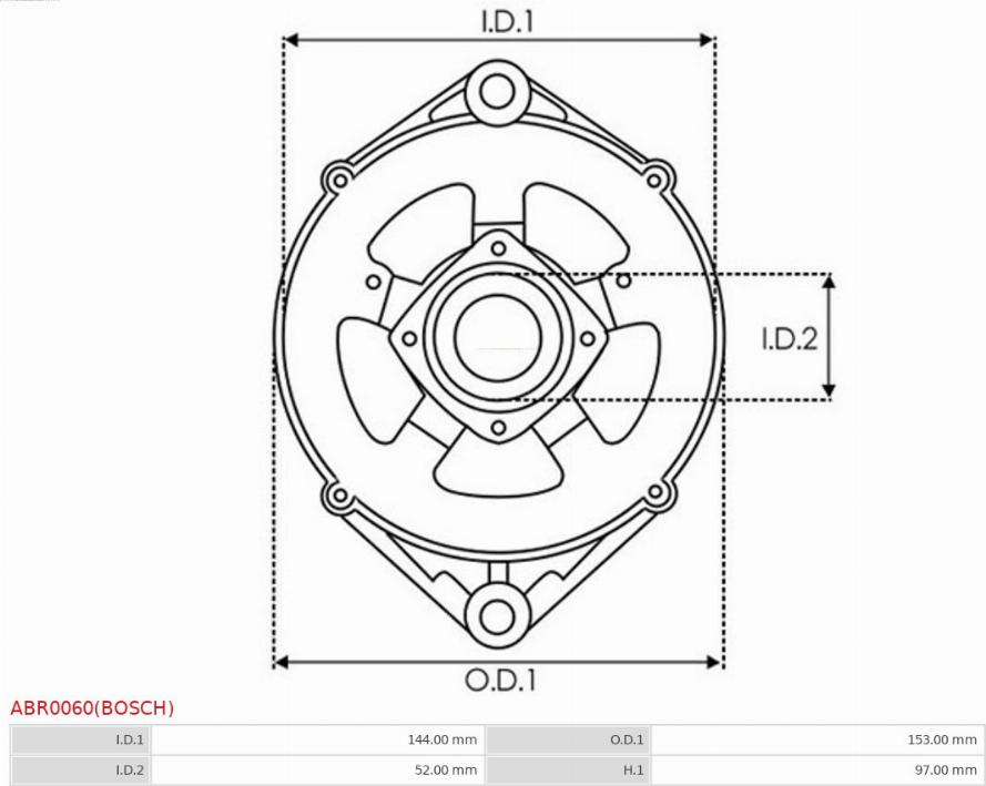 AS-PL ABR0060(BOSCH) - Кронштейн, фланец привода генератора autodnr.net