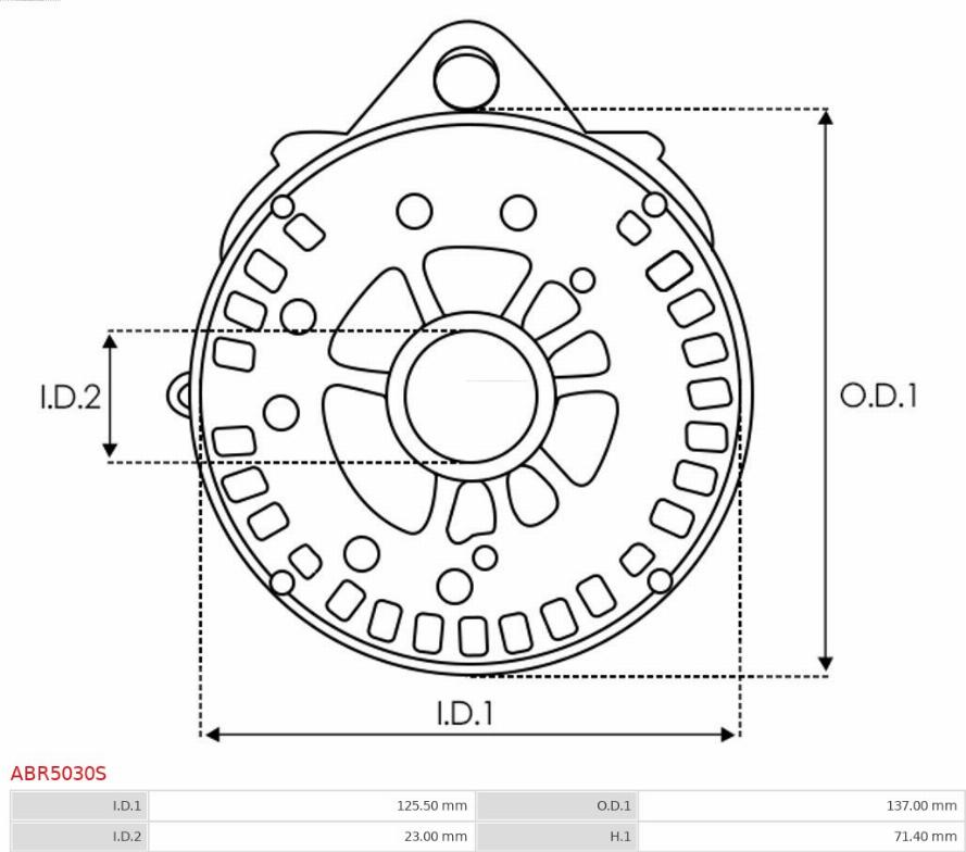 AS-PL ABR5030S - Кронштейн, фланец привода генератора autodnr.net