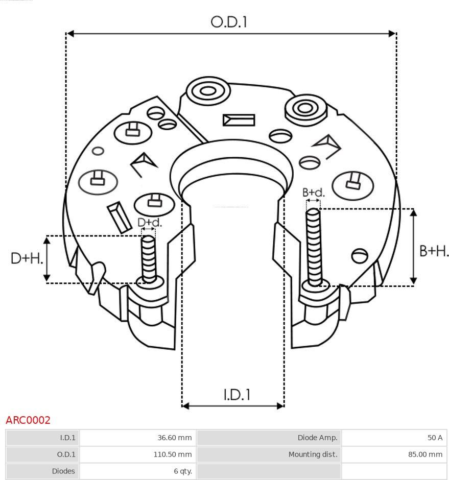 AS-PL ARC0002 - Выпрямитель, генератор autodnr.net