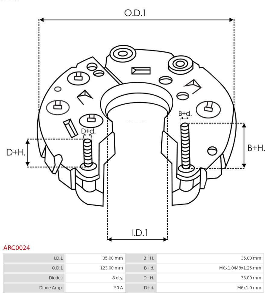 AS-PL ARC0024 - Выпрямитель, генератор avtokuzovplus.com.ua