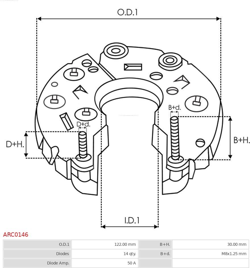 AS-PL ARC0146 - Випрямляч, генератор autocars.com.ua