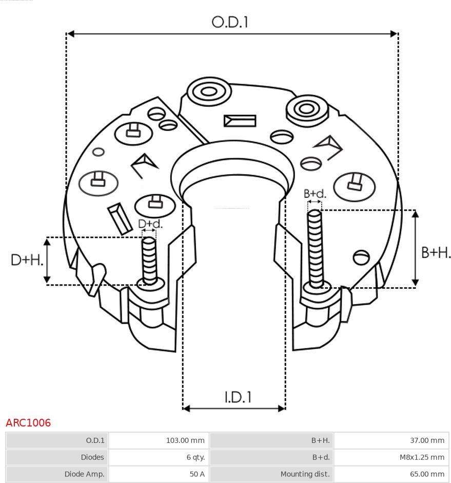 AS-PL ARC1006 - Випрямляч, генератор autocars.com.ua